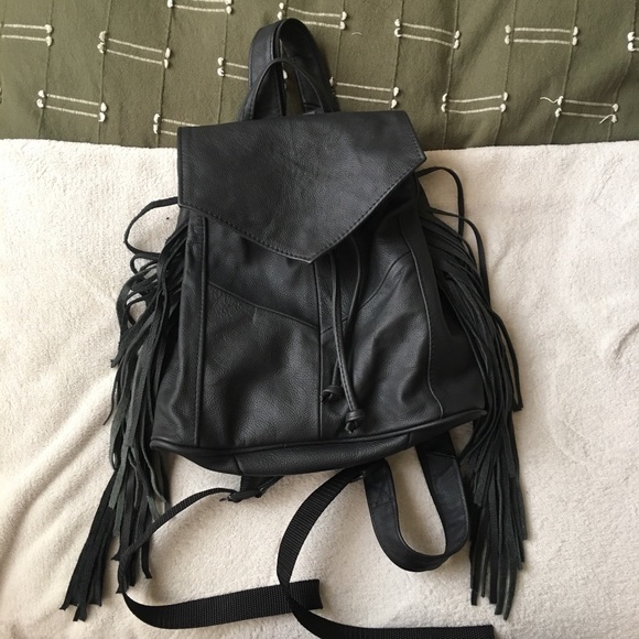 leather fringe backpack